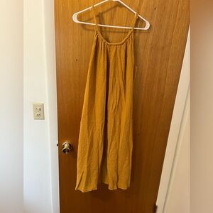 Mustard Yellow Halter Dress